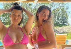 Kourtney Kardashian mini bikinili pozlarını paylaştı