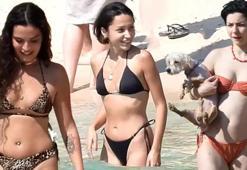 Ünlü isimlerin tatil keyfi! Bikinisiyle gövde gösterisi yaptı