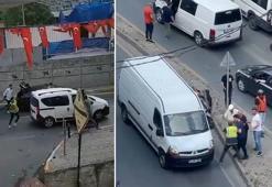 İstanbul'da maganda terörü! Trafikte sürücüyü dövüp aracına hasar verdiler