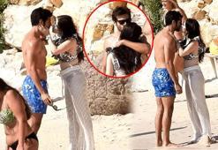 Özge Gürel ve Serkan Çayoğlu'nun cicim ayları sürüyor! Öperek denize uğurladı
