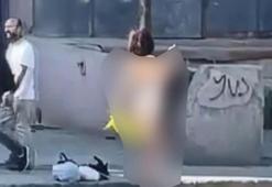 'Soyunan kadın' dehşeti! Trafiği birbirine kattı