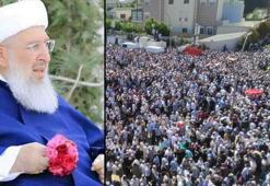 Menzil cemaati lideri Abdülbaki El Hüseyni'nin cenazesinde 20 kilometrelik araç kuyruğu oluştu