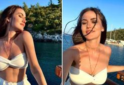 Fahriye Evcen eski formuna döndü! Bikinili görüntülendi