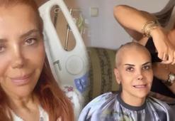 Tanyeli saçlarını kazıttığı anları takipçileriyle paylaştı!