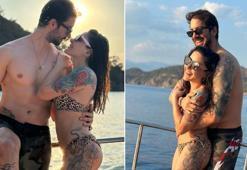 Melek Mosso sevgilisiyle tatilde! Dövmelerine yorum yağdı