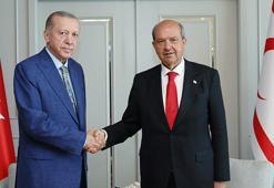 Cumhurbaşkanı Erdoğan, KKTC Cumhurbaşkanı Tatar ile görüştü