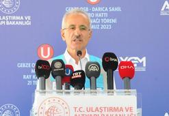 Bakan Uraloğlu, Gebze OSB-Darıca Sahil Metro Hattı'nda ilk ray kaynağını yaptı