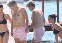 Gökçe Bahadır ve Emir Ersoy'un mütevazı tatili! Deniz molası verdiler