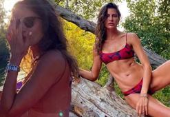 Berrak Tüzünataç bikinili pozlarıyla olay yarattı! 'Sen hiç pizza yemiyor musun?'