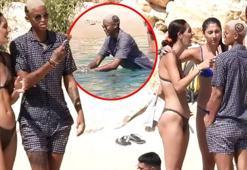 Filenin Sultanları tatilde! Duşa gömlekle girdi