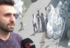 Dehşet anları kameralarda! 'Ellerinde satır ve sopalar vardı'