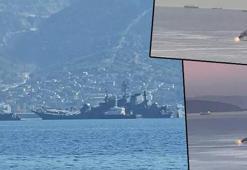 Rus savaş gemisi Karadeniz'de vuruldu