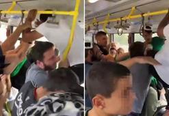 Metrobüste uçak tekmeli kavga! Yer vermeyince ortalık karıştı