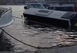 Eminönü'nde İETT otobüsü denize düştü
