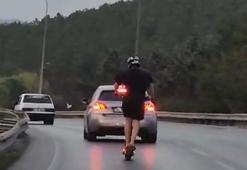 İstanbul trafiğinde büyük tehlike! Hızla şerit değiştirdi