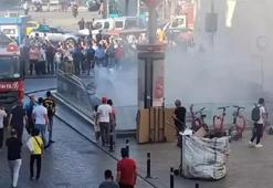 İstanbul'da metro istasyonunda yangın paniği! Durağı dumanlar sardı