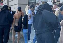 Kanye West ve eşi Bianca Censori Türk dönerci kuyruğunda