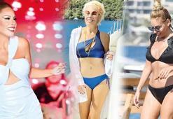 Hepsi 40'ı çoktan geçti! Bikinili görüntüleri ile genç kızlara taş çıkartıyorlar