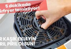 Kettle, airfryer temizliğinde bu yöntem işe yarıyor! Bir kaşık ekleyince prıl pırıl parlıyor!