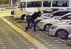 Baltalı dehşet! O anlar kameralara yansıdı