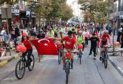Manisa'da 100. yılda 100 bisikletli bisiklet turu yapıldı