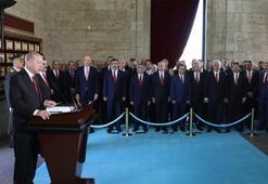Türkiye Cumhuriyeti 100 yaşında! Cumhurbaşkanı Erdoğan'dan Anıtkabir'de 100. yıl mesajı