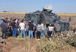 Zırhlı araç tarlaya devrildi; 3 asker yaralandı