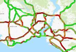 İstanbul'da trafik yoğunluğu yüzde 80'i geçti