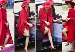 Galler Prensesi Kate Middleton'ın yaptığı bacak şovu olay oldu! O kaslar ne öyle!