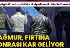 Yağmur, fırtına sonrası lapa lapa kar yağacak! Böylesi görülmedi, sıcaklıklar eksiye düşecek, İstanbul'a kar geliyor