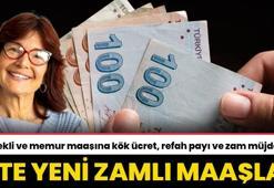 Emekli aylığına ve memur maaşına kök ücret, refah ve payı zam müjdesi! İşte yeni zamlı maaşlar...