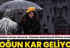 Lapa lapa kar yağışı başlıyor! Sıcaklıklar eksiye düşecek, Yılbaşında yoğun kar yağışı, İstanbul dahil birçok ilde alarm