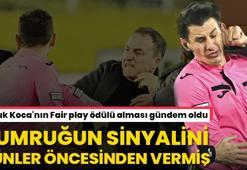 Faruk Koca'nın Fair play ödülü alması gündem oldu! Halil Umut Meler'e yumruğun sinyalini böyle vermiş