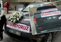 'Osman cehenneme kadar yolun var, boşanıyoruz' yazılı aracıyla boşanma davasına gitti