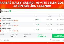 Karabağ kaleyi şaşırdı, 90+4’te gelen golle 32 bin 848 lira kazandı!