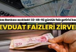 Merkez Bankası faiz kararı sonrası oranlar değişti! Mevduat faizleri zirveyi gördü, 32-46-92 günlük faiz getirisi kaç TL?