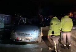 11 araca çarpan hafif ticari aracın sürücüsü takiple yakalandı