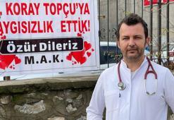 Aile hekimi ile tartıştılar, duvara astıkları pankartla özür dilediler: Sabah gelirken gördüğüm pankarttaki yazı çok hoşuma gitti