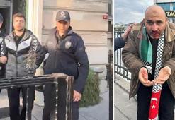 Filistin'e destek yürüyüşündeki vatandaşa yumruklu saldırı: Şüpheli gözaltına alındı