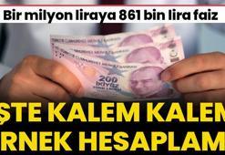 Mevduat hesabına bir milyon lira yatıran 861 bin lira faiz alıyor! İşte 10 bin liradan başlayan faiz hesabı