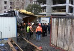 Ataşehir'de işçilerin kaldığı konteynerde yangın