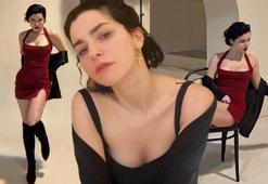 Merve Boluğur, kırmızı mini elbisesiyle poz verdi! ‘Eski Merve geri döndü!’