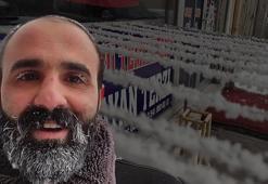 Kent resmen buz tuttu! Sokağa çıkanların kirpik ve kaşları dondu, eksi 31,5 derece...