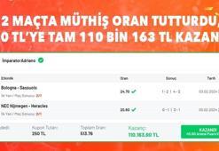 2 maçta müthiş oran tutturdu, 250 TL’ye tam 110 bin 163 TL kazandı!