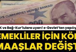 Emekliler için kök maaşlar değişti! e-Devlet üzerinden yapılıyor, 10 bin lira...