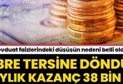 Banka mevduat faizinde işler tersine döndü! Merkez Bankası kararı sonrası 38 bin TL oldu