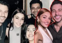 Hande Erçel sevgilisi Hakan Sabancı'yla oyuncu arkadaşının doğum gününe katıldı!