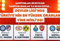 Şampiyonlar Ligi heyecanı “Şampiyon Oranlar” ile devam ediyor… Devler Ligi’nde “Türkiye’nin En Yüksek Oranları” yine Misli’de!