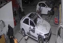 Tamirciden 2 araç çalan hırsızlar başka bir iş yerinde soyguna devam etti! Şok eden olay