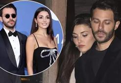Hande Erçel gazetecileri görünce Hakan Sabancı'nın arkasına saklandı!